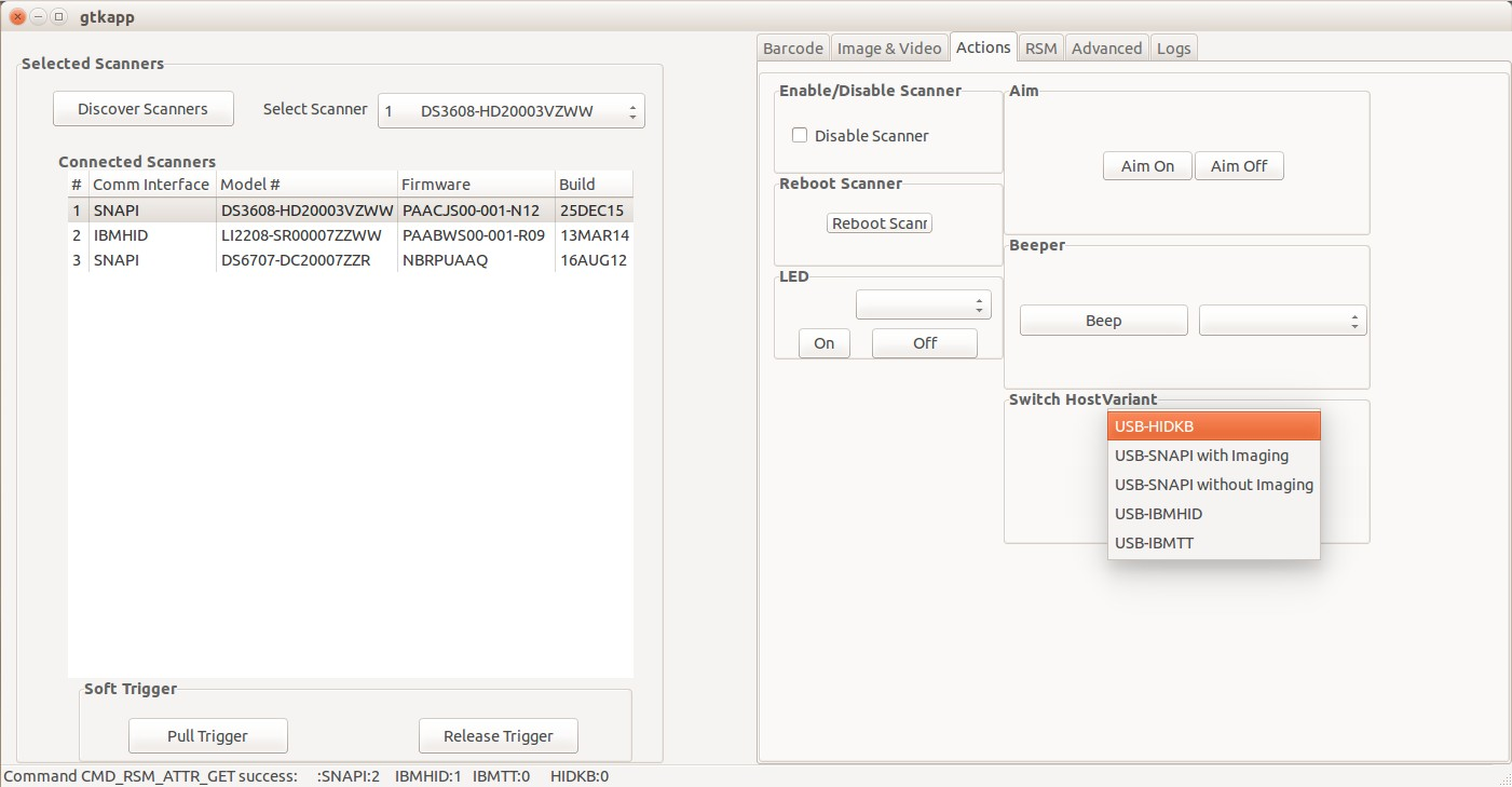 Scanner SDK for Linux Test Utilities Zebra Technologies