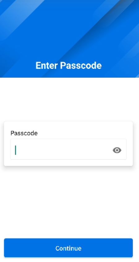 Cloud Passcode Screen